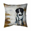 Begin Home Decor 20 x 20 in. Sitting Dog-Double Sided Print Indoor Pillow 5541-2020-AN125